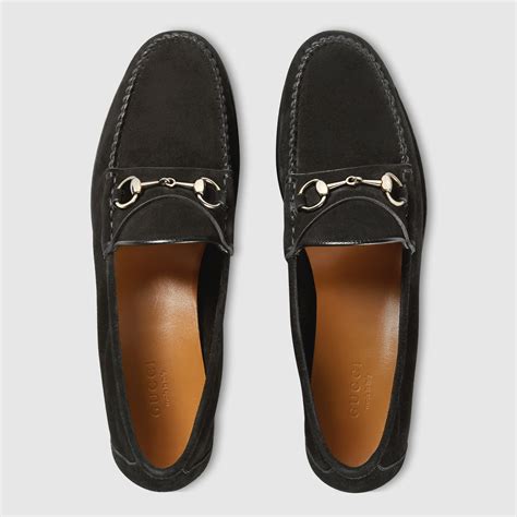 gucci horsebit loafers suede|gucci women's loafer with horsebit.